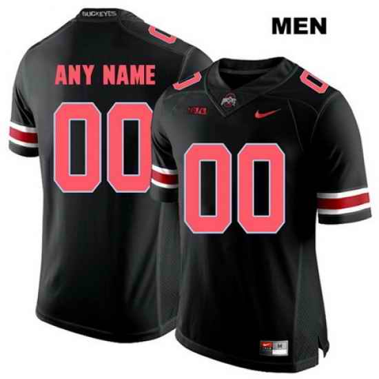 Customize Stitched Ohio State Buckeyes Authentic Mens Red Font customize Nike Black College Football